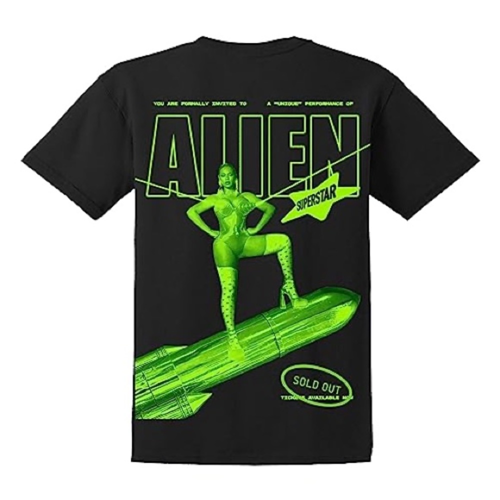 NWOT BEYONCE Renaissance World Tour Official Concert Merch Alien T Shirt